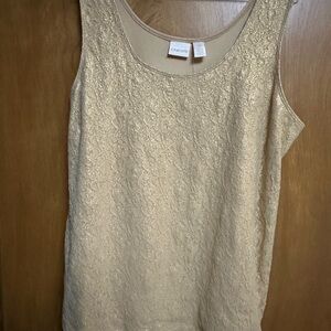 Chico's elegant gold sleeveless top NWT